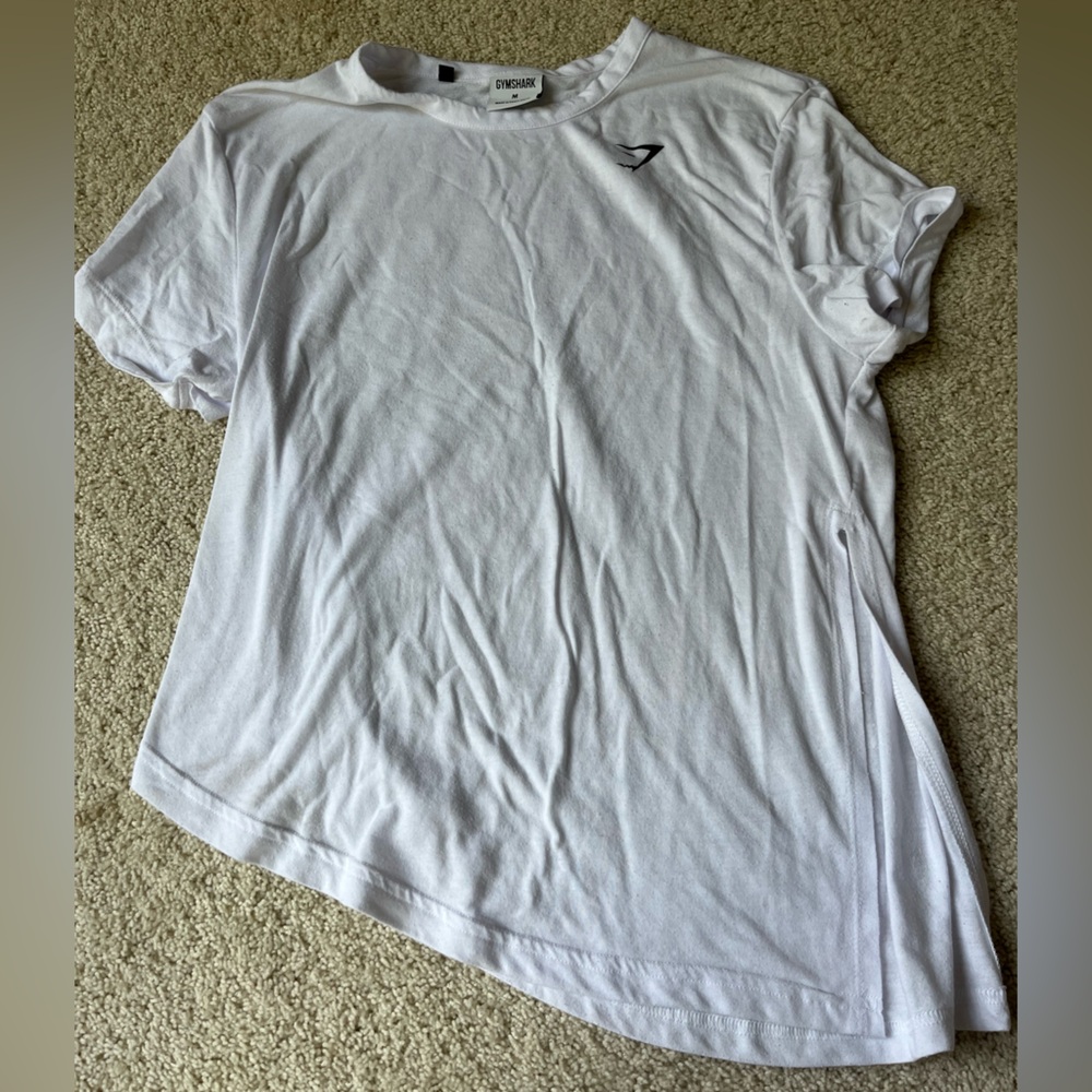 White Gymshark Shirt Size M